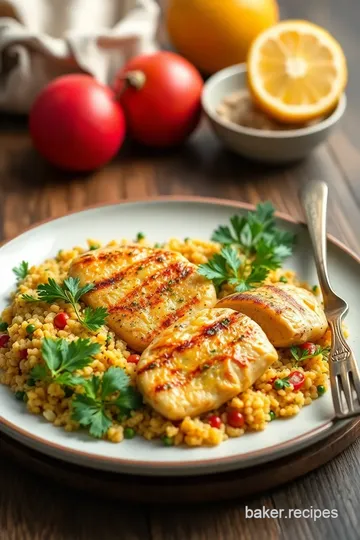 Citrus Chicken Quinoa Salad presentation