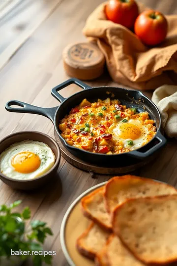 Skillet Hash Browns with Eggs & Cheese presentation