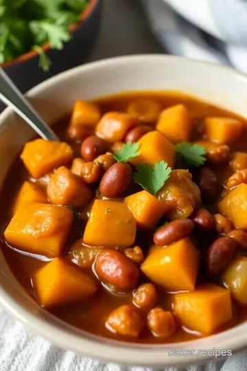 Spiced Squash and Kidney Bean Stew presentation