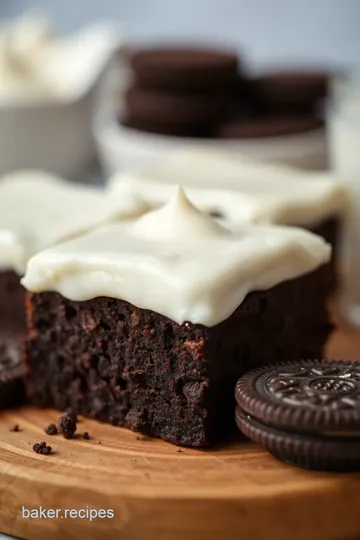 Decadent Bake Oreo Brownies with Creamy Topping ingredients