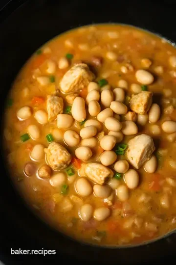 Cozy White Bean Chicken Chili in the Slow Cooker presentation