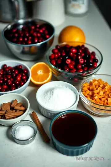 Cranberry and Orange Relish ingredients