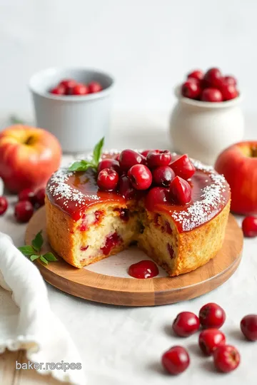 Cranberry-Apple Delight: A Festive Baked Dessert presentation