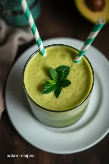 Creamy Avocado Smoothie Delight presentation