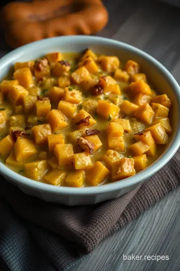 Creamy Butternut Squash Casserole with Crunchy Topping presentation