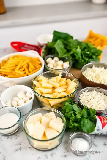 Creamy Garlic Parmesan Pasta ingredients