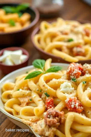 Creamy Garlic Parmesan Pasta presentation