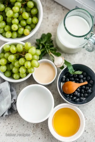 Creamy Green Grape Smoothie ingredients