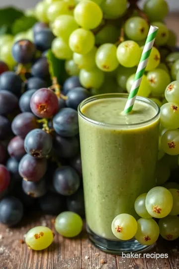 Creamy Green Grape Smoothie presentation