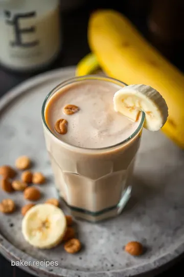 Creamy Peanut Butter and Banana Protein Shake Delight presentation