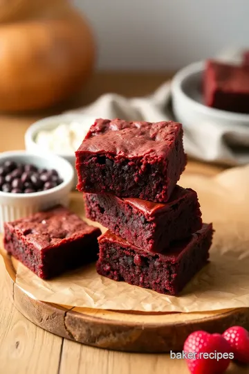 Crimson Velvet Delight Brownies ingredients