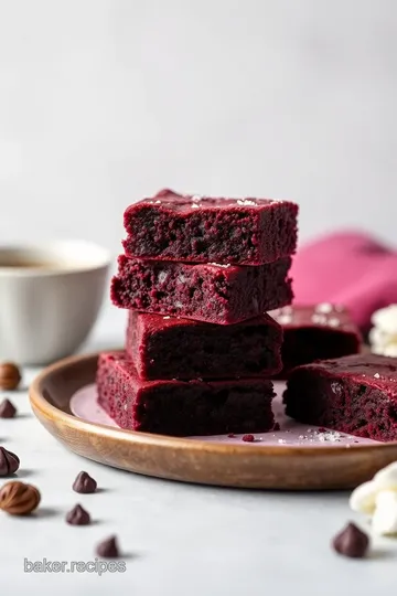 Crimson Velvet Delight Brownies presentation