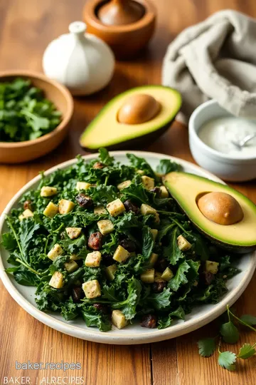 Crisp Kale & Avocado Delight Salad ingredients