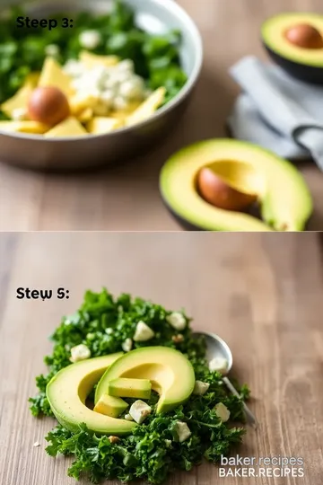 Crisp Kale & Avocado Delight Salad steps