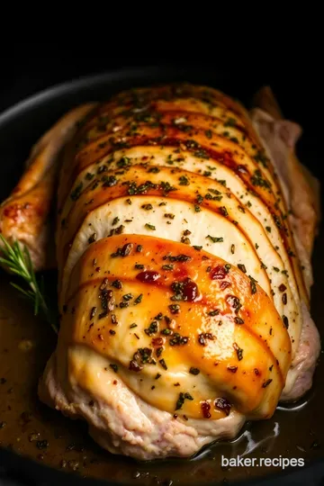 Crispy Air-Fried Turkey Breast with Herb Butter presentation