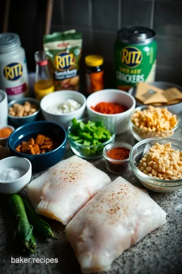 Crispy Baked Haddock with Ritz Cracker Topping ingredients