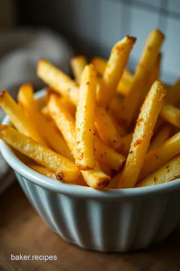 Crispy Oven-Baked French Fries: Golden Tender and Guilt-Free! presentation