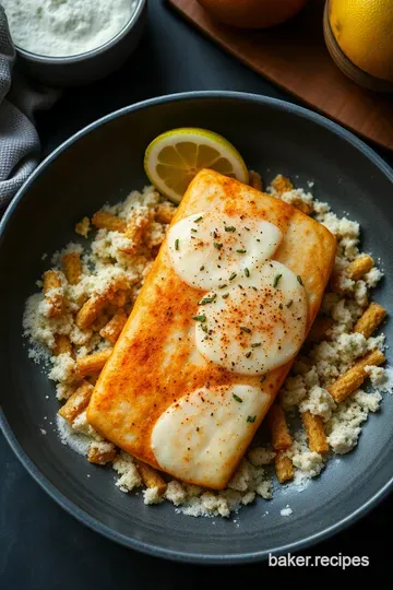 Crispy Pan Fried Cod with Lemon Herb Butter presentation