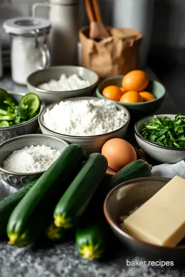Crispy Savory Zucchini Fritters ingredients