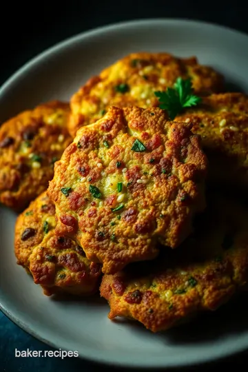 Crispy Savory Zucchini Fritters presentation