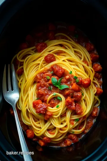 Crockpot Spaghetti Squash Delight: A Wholesome Twist on Classic Pasta presentation