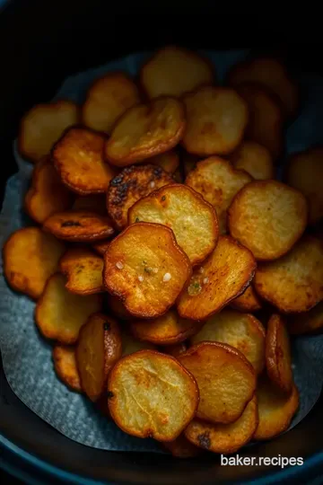 Crunchy Air Fryer Potato Chips presentation