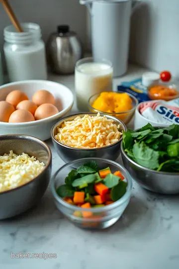Crustless Veggie Quiche: A Delightful Slice of Simplicity ingredients