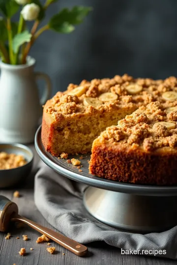 Decadent Banana Crumb Cake Delight presentation