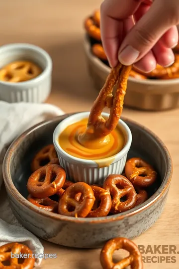 Decadent Caramel Dipped Pretzels presentation