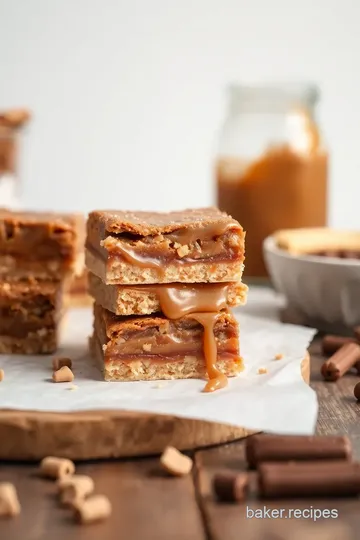 Decadent Caramel Snickers Layer Bars ingredients