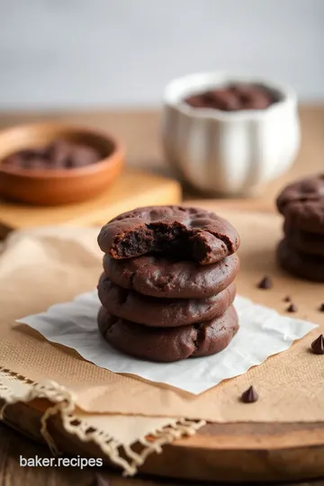 Decadent Chocolate Cake Mix Cookies presentation