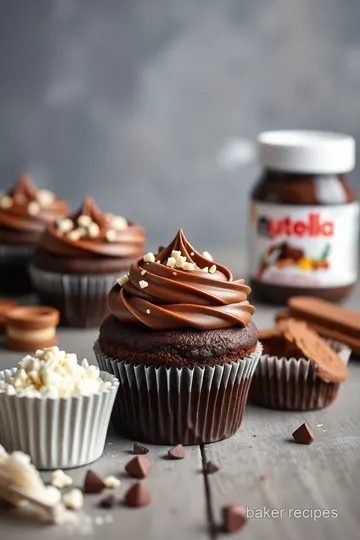 Decadent Chocolate Cupcakes with Nutella Frosting ingredients