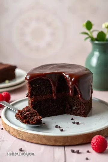 Decadent Chocolate Layer Cake Delight presentation