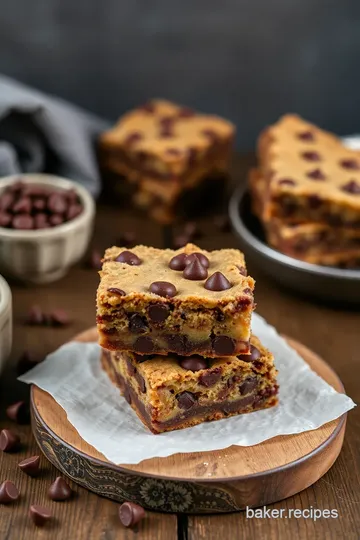 Decadent Light Chocolate Chip Bars presentation