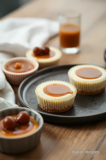 Decadent Mini Cheesecakes with Caramel Drizzle steps