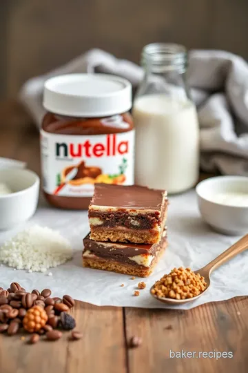 Decadent Nutella Swirl Cheesecake Bars ingredients