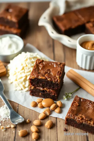 Decadent Peanut Butter Brownie Treats ingredients