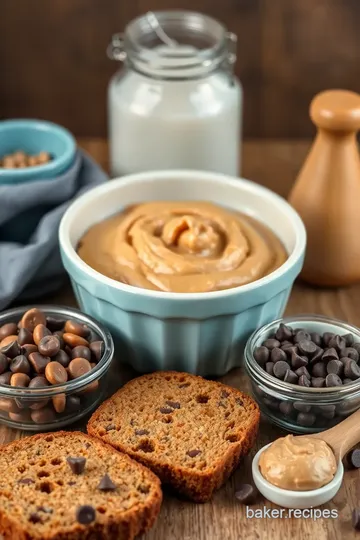 Decadent Peanut Butter Chocolate Chip Bread ingredients