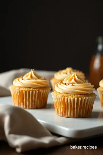 Decadent Salted Caramel Cupcakes presentation