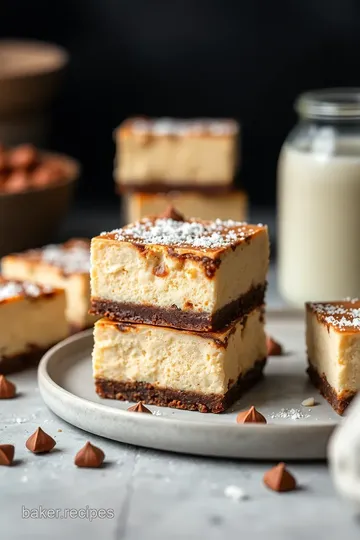 Decadent Snickers Cheesecake Bars presentation