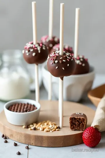 Delicious Chocolate Cake Pops ingredients