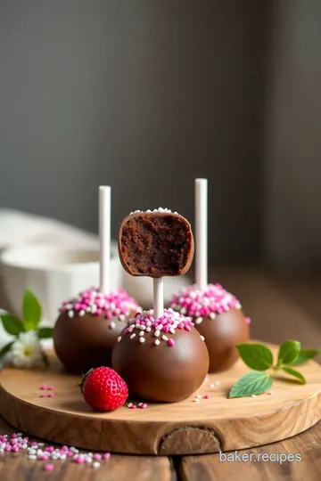 Delicious Chocolate Cake Pops presentation