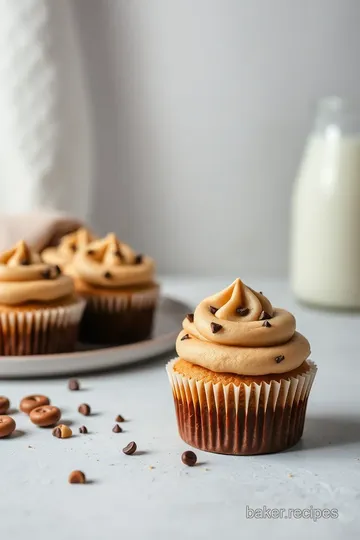 Delicious Cookie Dough Cupcakes presentation