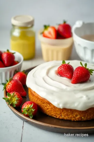 Delicious Homemade Strawberry Cake ingredients