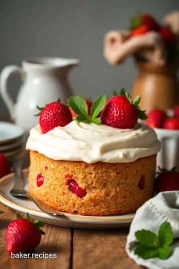 Delicious Homemade Strawberry Cake presentation