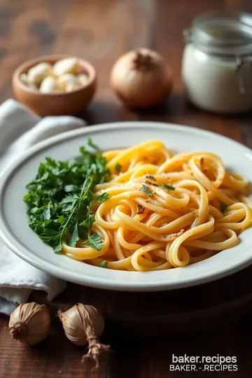 Delicious One-Pot French Onion Pasta ingredients