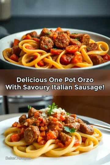 Delicious One Pot Orzo with Savoury Italian Sausage!