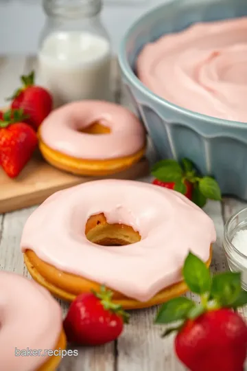 Delicious Strawberry Frosted Donuts ingredients