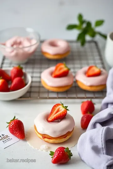 Delicious Strawberry Frosted Donuts steps