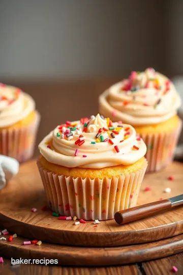 Deliciously Fluffy Funfetti Cupcakes presentation